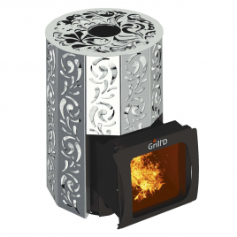 Дровяная банная печь GrillD Violet Steel Short Window Max Pro