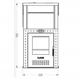 Дровяная печь для бани Klover KLV RT 35 P