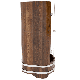 Душевая кабина Bentwood из мореной лиственницы премиум со стеклянными дверцами