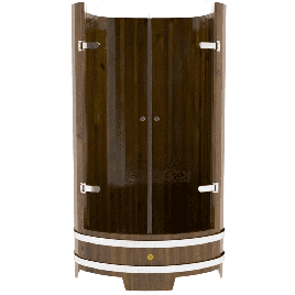 Душевая кабина Bentwood из мореной лиственницы со стеклянными дверцами