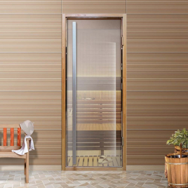 Дверь для сауны DoorWood Flash Royal, стекло прозрачное, 1900х700 мм.