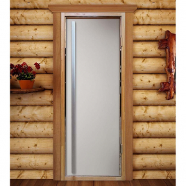 Дверь для сауны DoorWood Flash Royal, стекло сатин, 1900х700 мм.