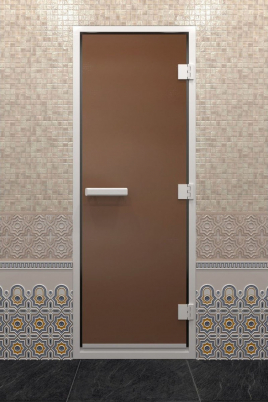Дверь для хамам DoorWood 90х210, стекло бронза матовая