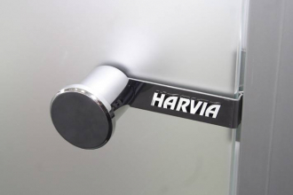 Двери Harvia ALU, стекло серое, коробка алюминий