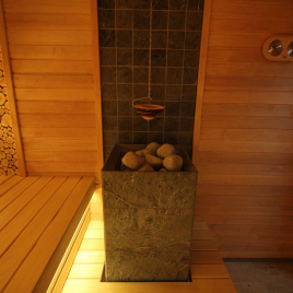Электрокаменка Tulikivi Tuisku 10,5 kW,  поверхность Rigata