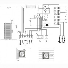 Электрокаменка Tulikivi Tuisku 9 kW, поверхность Rigata