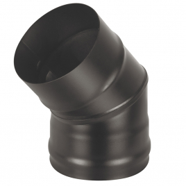 Колено Везувий BLACK (AISI 430/0,5мм) 45* 2-х секц. д.200
