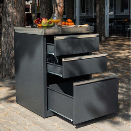 Модуль уличной кухни Helios SMART-600 Стол с тремя ящиками (HS-KU03-SY600)