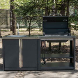 Модуль уличной кухни Helios SMART-900 Шкаф с мойкой (HS-KU01-SHM900)