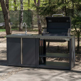 Модуль уличной кухни Helios SMART-900 Шкаф с мойкой (HS-KU01-SHM900)
