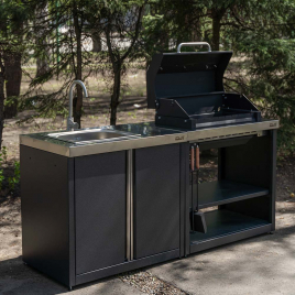 Модуль уличной кухни Helios SMART-900 Шкаф с мойкой (HS-KU01-SHM900)