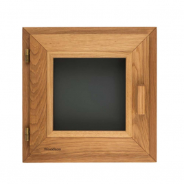 Окно Woodson PRO 40х40 см, стекло серое, ольха, левое