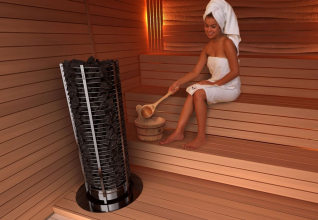 Печь для сауны Sawo Tower TH5-80NS-P круглая, 8 кВт