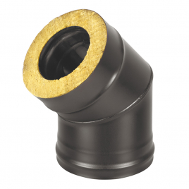 Сэндвич-колено Везувий BLACK (AISI 430/0,5мм + Оц.) 45* 2 секции д.200х300