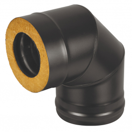 Сэндвич-колено Везувий BLACK (AISI 430/0,5мм + Оц.) 90* 3 секции д.200х300