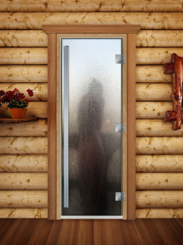 Дверь для сауны DoorWood Престиж А012 с фотопечатью, 70х190, коробка ольха