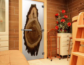 Дверь для сауны DoorWood с фотопечатью CЛЭБ-16, 70х190, коробка ольха