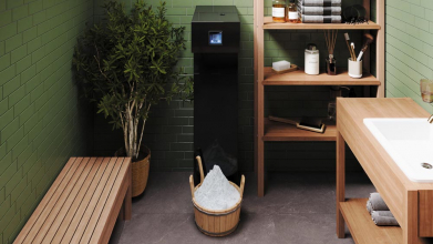 Стойка для бани и сауны Sangens Snow Stand 900 Plexiglass Black (Сангенс Стойка 900 Оргстекло черное)