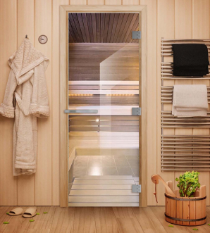 Двери DoorWood Эталон, стекло прозрачное, коробка из лиственных пород
