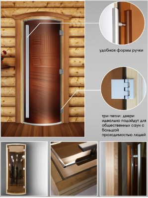 Стеклянные двери DoorWood Престиж Радиусные, стекло бронза, коробка ольха