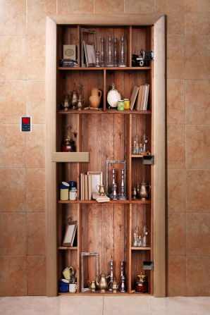 Стеклянные двери DoorWood с фотопечатью А006, коробка ольха